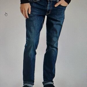 Signature by Levi Strauss Dark Blue Men’s Straight Jeans